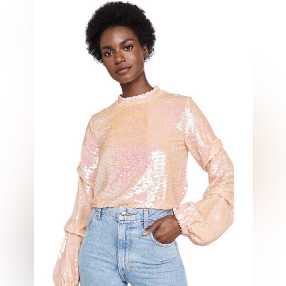 Endless Rose shirt sequined pink and peach new with tags